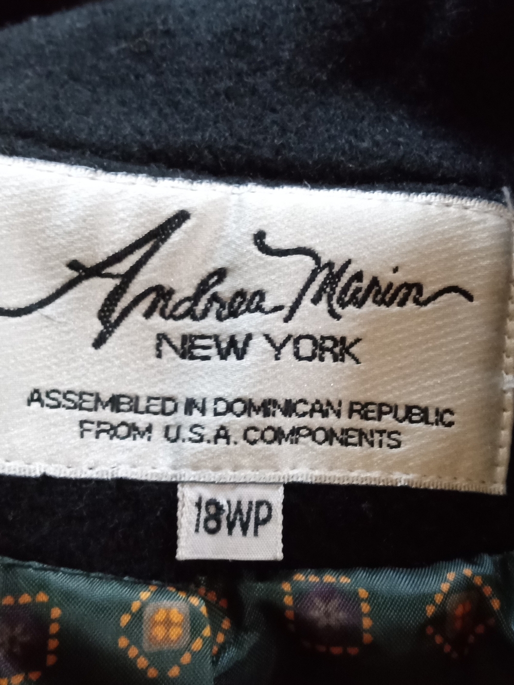 Andrea Marin NY 100% Wool Double-breasted Overcoat Black 18WP - Picture 4 of 7